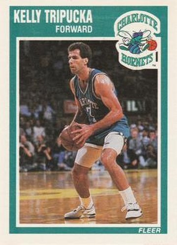 #18 Kelly Tripucka - Charlotte Hornets - 1989-90 Fleer Basketball