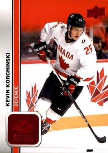 #18 Kevin Korchinski - Canada - 2023 Upper Deck Team Canada Juniors - Red Foil Hockey