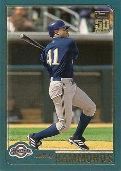 #T18 Jeffrey Hammonds - Milwaukee Brewers - 2001 Topps Traded & Rookies Baseball