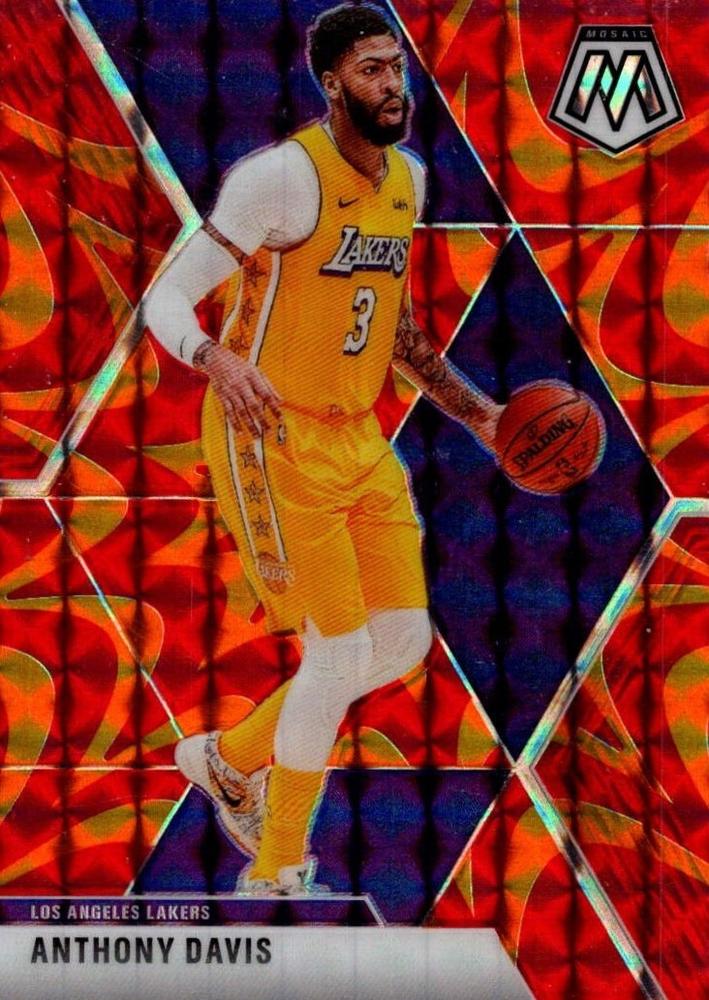 #18 Anthony Davis - Los Angeles Lakers - 2019-20 Panini Mosaic - Reactive Orange Basketball