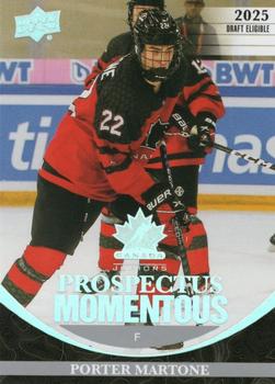 #PM-18 Porter Martone - Canada - 2023 Upper Deck Team Canada Juniors - Prospectus Momentous Hockey