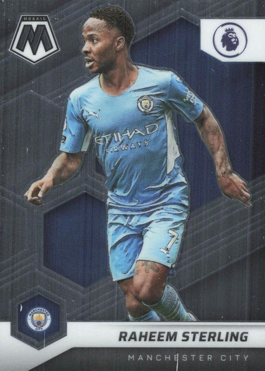 #18 Raheem Sterling - Manchester City - 2021-22 Panini Mosaic Premier League Soccer