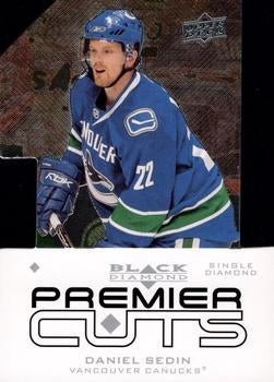 #PDC18 Daniel Sedin - Vancouver Canucks - 2008-09 Upper Deck Black Diamond - Premier Die Cut Hockey