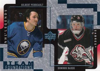 #18 Gilbert Perreault / Dominik Hasek - Buffalo Sabres - 2000-01 Upper Deck Legends Hockey