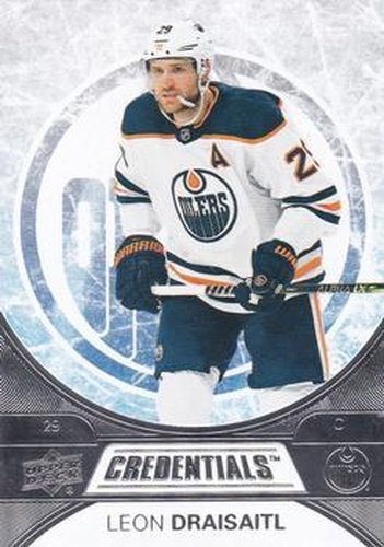 #18 Leon Draisaitl - Edmonton Oilers - 2021-22 Upper Deck Credentials Hockey