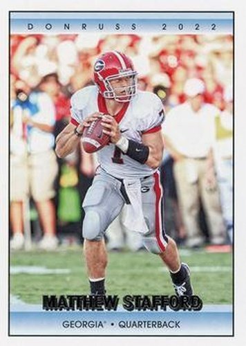 #18 Matthew Stafford - Georgia Bulldogs - 2022 Panini Chronicles Draft Picks - Donruss Retro Football