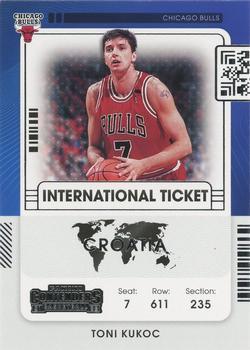 #18 Toni Kukoc - Chicago Bulls - 2021-22 Panini Contenders - International Ticket Basketball