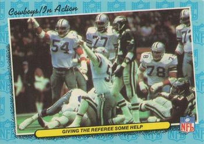 #18 Giving the Referee Some Help 1986 schedule - Dallas Cowboys - 1986 Fleer Team Action Football