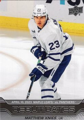 #DD-18 Matthew Knies - Toronto Maple Leafs - 2023-24 Upper Deck - Debut Dates Hockey