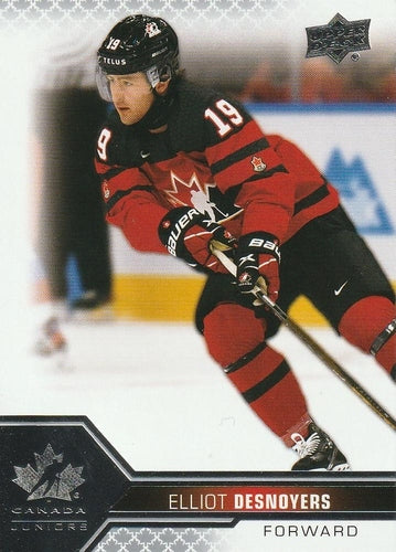 #18 Elliot Desnoyers - Canada - 2022-23 Upper Deck Team Canada Juniors Hockey