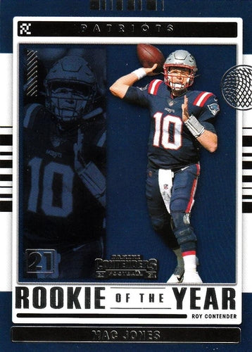 #ROY-MJO Mac Jones - New England Patriots - 2021 Panini Contenders - Rookie of the Year Contenders Football
