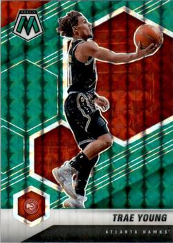 #18 Trae Young - Atlanta Hawks - 2020-21 Panini Mosaic - Mosaic Green Basketball
