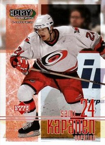 #18 Sami Kapanen - Carolina Hurricanes - 2001-02 Upper Deck Playmakers Hockey