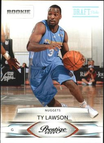 #168 Ty Lawson - Denver Nuggets - 2009-10 Panini Prestige - Draft Picks Light Blue Basketball