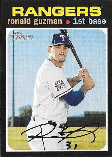 #190 Ronald Guzman - Texas Rangers - 2020 Topps Heritage Baseball
