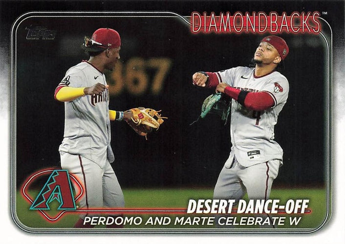 #190 Desert Dance-Off: Perdomo and Marte Celebrate - Arizona Diamondbacks - 2024 Topps Baseball