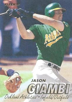 #190 Jason Giambi - Oakland Athletics - 1997 Fleer Baseball