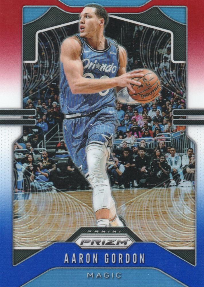 #190 Aaron Gordon - Orlando Magic - 2019-20 Panini Prizm - Prizms Red White and Blue Basketball