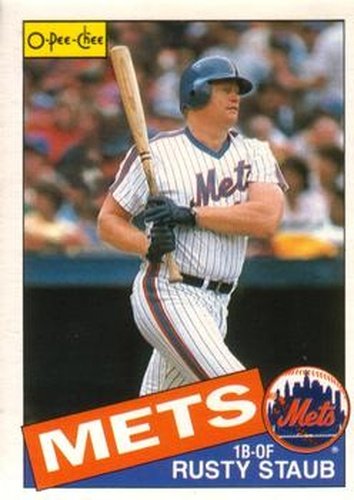 #190 Rusty Staub - New York Mets - 1985 O-Pee-Chee Baseball