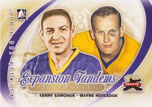 #190 Terry Sawchuk / Wayne Rutledge - Los Angeles Kings - 2011-12 In The Game Between The Pipes Hockey