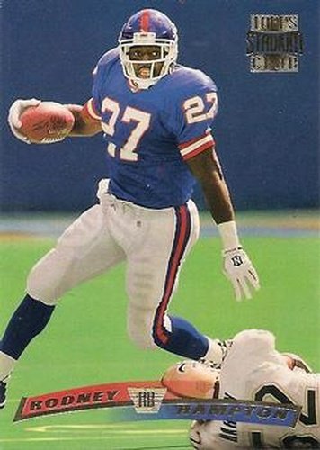 #190 Rodney Hampton - New York Giants - 1996 Stadium Club Football
