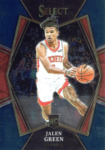 #190 Jalen Green - Houston Rockets - 2021-22 Panini Select - Blue Basketball