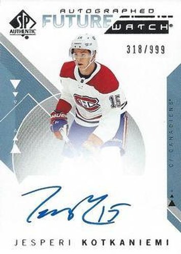 #190 Jesperi Kotkaniemi - Montreal Canadiens - 2018-19 SP Authentic Hockey