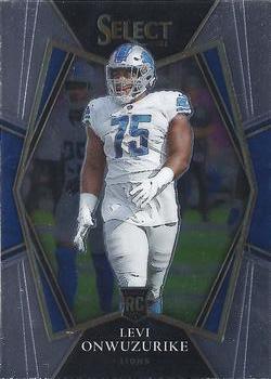 #190 Levi Onwuzurike - Detroit Lions - 2021 Panini Select - Black and Gold Prizm Die Cut Football