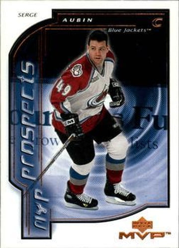 #190 Serge Aubin - Columbus Blue Jackets - 2000-01 Upper Deck MVP Hockey