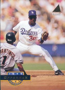 #190 Jose Offerman - Los Angeles Dodgers - 1994 Pinnacle Baseball