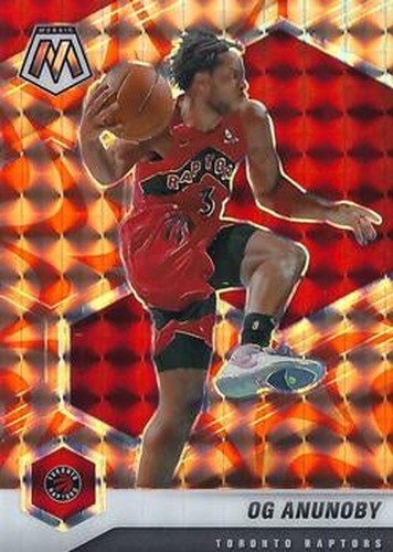 #190 OG Anunoby - Toronto Raptors - 2020-21 Panini Mosaic - Mosaic Reactive Orange Basketball