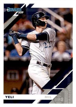 #190b Christian Yelich - Milwaukee Brewers - 2019 Donruss Baseball