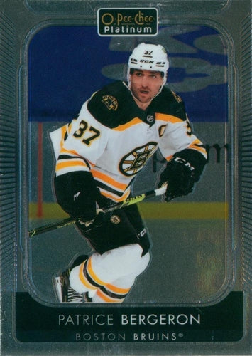 #191 Patrice Bergeron - Boston Bruins - 2021-22 O-Pee-Chee Platinum Hockey