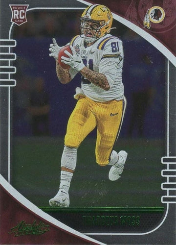 #191 Thaddeus Moss - Washington Redskins - 2020 Panini Absolute - Green Football