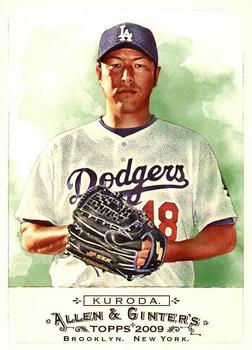 #191 Hiroki Kuroda - Los Angeles Dodgers - 2009 Topps Allen & Ginter Baseball