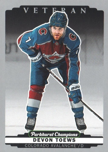 #191 Devon Toews - Colorado Avalanche - 2022-23 Parkhurst Champions - Silver Hockey