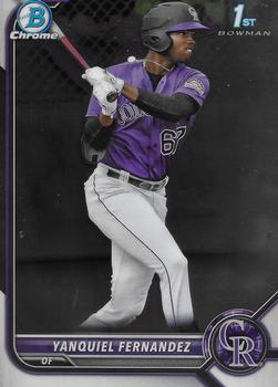 #BCP-191 Yanquiel Fernandez - Colorado Rockies - 2022 Bowman - Chrome Prospects Baseball