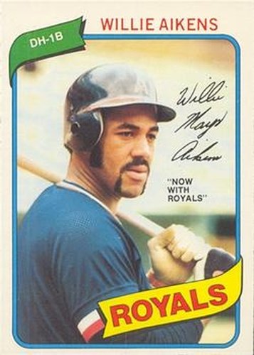#191 Willie Aikens - Kansas City Royals - 1980 O-Pee-Chee Baseball