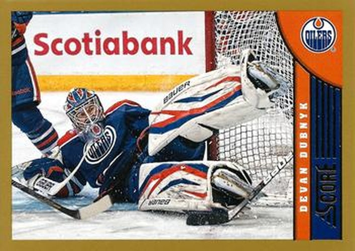 #191 Devan Dubnyk - Edmonton Oilers - 2013-14 Score - Gold Hockey