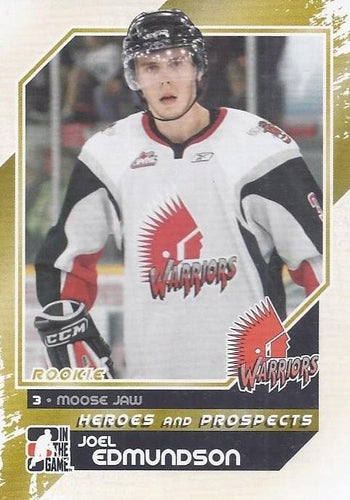 #191 Joel Edmundson - Moose Jaw Warriors - 2010-11 In The Game Heroes and Prospects Hockey