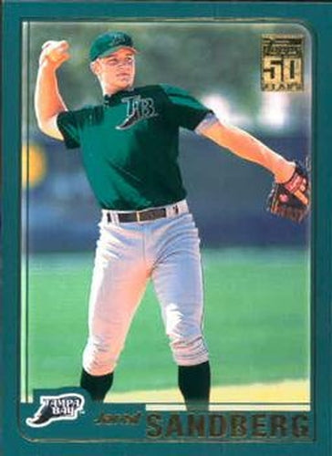 #T192 Jared Sandberg - Tampa Bay Devil Rays - 2001 Topps Traded & Rookies Baseball