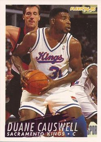 #192 Duane Causwell - Sacramento Kings - 1994-95 Fleer Basketball
