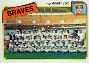 #192 Atlanta Braves / Bobby Cox - Atlanta Braves - 1980 Topps Baseball