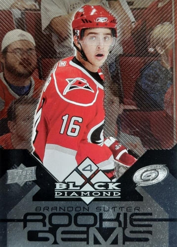 #192 Brandon Sutter - Carolina Hurricanes - 2008-09 Upper Deck Black Diamond Hockey