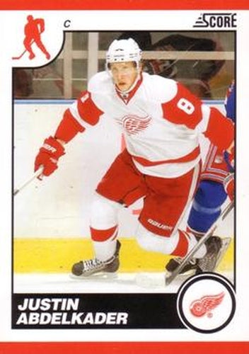 #192 Justin Abdelkader - Detroit Red Wings - 2010-11 Score Hockey