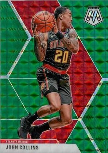 #192 John Collins - Atlanta Hawks - 2019-20 Panini Mosaic - Green Prizm Basketball