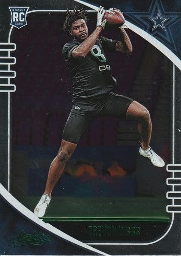 #193 Trevon Diggs - Dallas Cowboys - 2020 Panini Absolute - Green Football