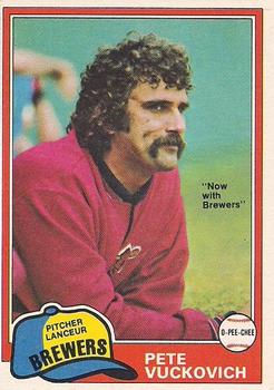 #193 Pete Vuckovich - Milwaukee Brewers - 1981 O-Pee-Chee - Gray Back Baseball