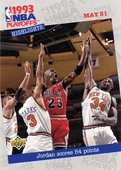 #193 Jordan Scores 54 Points - Chicago Bulls - 1993-94 Upper Deck Basketball