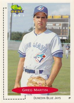 #193 Gregg Martin - Dunedin Blue Jays - 1991 Classic Best Baseball